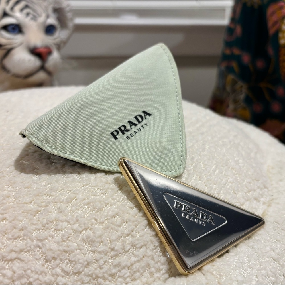 Prada Beauty Mint Green and Gold Accessory